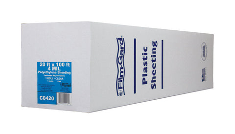 Berry Plastics Film-Gard Plastic Sheeting 4 mil x 20 ft. W x 100 ft. L Polyethylene Clear