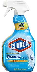 Clorox 30614 Bathroom Cleaner, 30 oz Bottle, Liquid, Bleach, Lemon, Pale Yellow