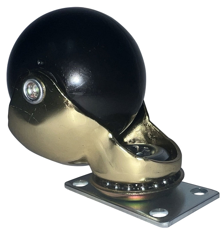 Dh Casters C-H20P2BR Swivel Ball Caster, 2 in Dia Wheel, Rubber Wheel ...