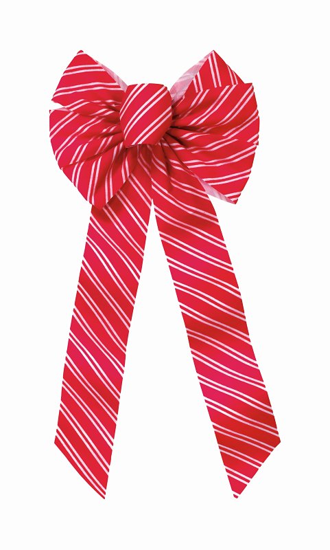 Holidaytrims 6599 Bow, 14 in H, Striped, Polyethylene/Velvet, Red/Whit ...