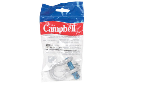 Campbell Chain Galvanized Forged Carbon Steel Anchor Shackle Silver 1 ton 1 pk