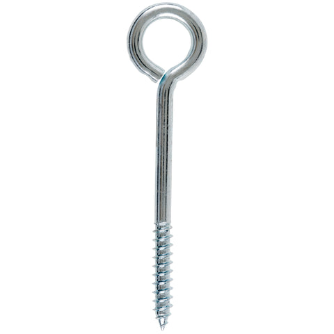 Hampton 1/4 in. X 3-3/4 in. L Zinc-Plated Steel Lag Thread Eyebolt, Pack of 10