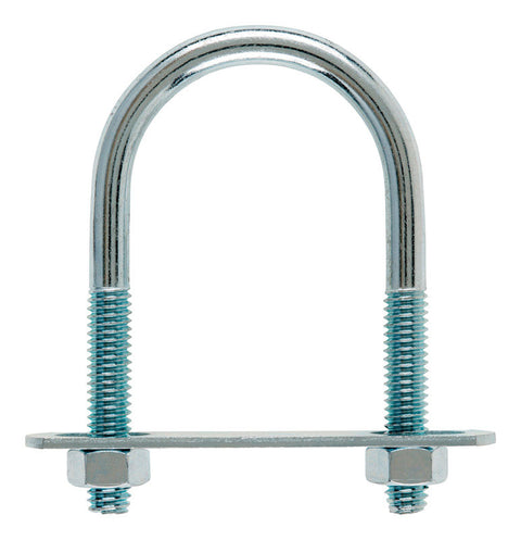 Hampton 5/16 in. X 1-3/4 in. W X 3 in. L Coarse Zinc-Plated Steel U-Bolt, Pack of 10