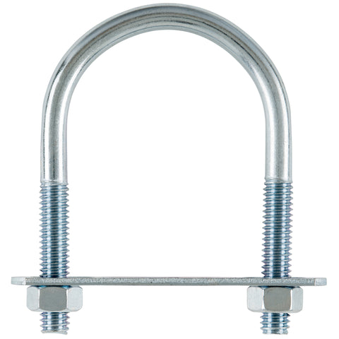 Hampton 5/16 in. X 2 in. W X 3 in. L Coarse Zinc-Plated Steel U-Bolt, Pack of 10