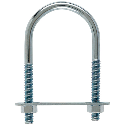 Hampton 5/16 in. X 2 in. W X 3-3/4 in. L Coarse Zinc-Plated Steel U-Bolt, Pack of 10