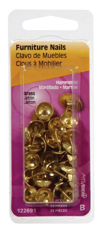 Hillman Hammered 4.88 in. L Furniture Nail Smooth 25 pc.