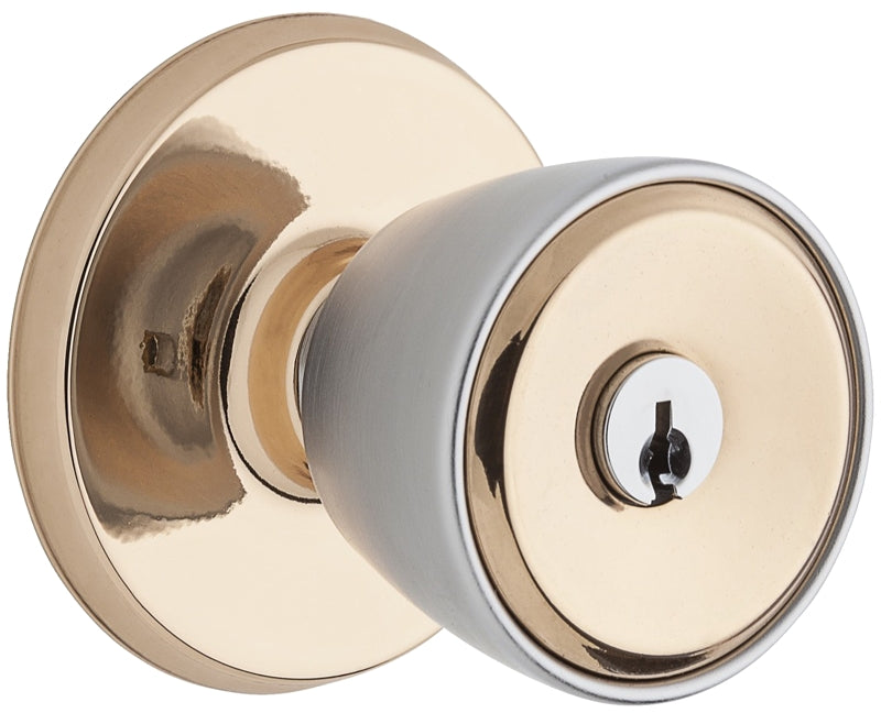 Weiser Beverly Series 9GAC5010-010 Entry Door Knob, Brass/Satin Chrome ...