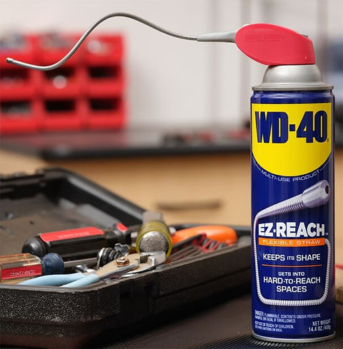 WD-40 EZ-REACH 490194 Multi-Use Flexible Straw Lubricant, 14.4 oz, For Tools, Hinges, Gears and Auto Maintenance
