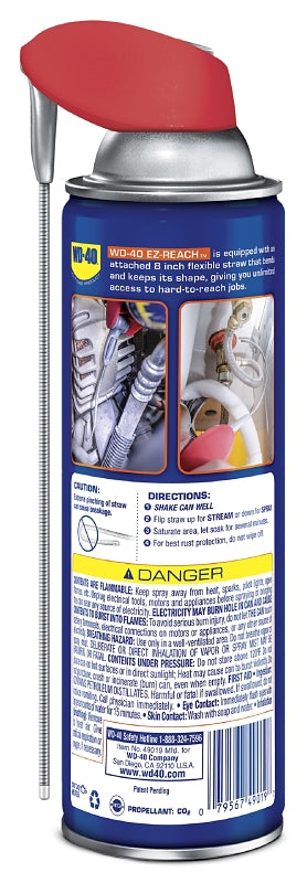 WD-40 EZ-REACH 490194 Multi-Use Flexible Straw Lubricant, 14.4 oz, For Tools, Hinges, Gears and Auto Maintenance