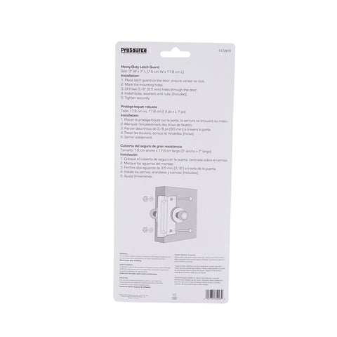 ProSource HSH-012BN-PS Latch Guard, Steel, Satin Nickel, 7 in H, 3 in W
