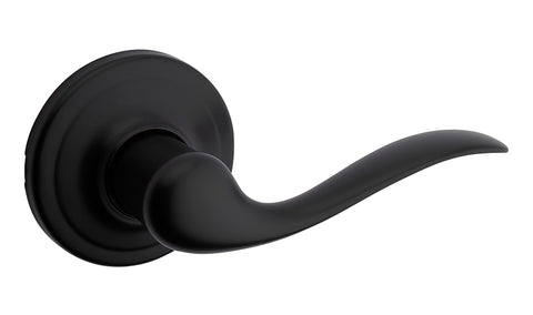 Weiser Toluca Series 9GLA1010-118 Passage Lever, Matte Black, Residential, Universal Hand, 2 Grade