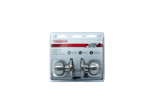 ProSource T9600BRA4V Entry Knob, Stainless Steel, K3, KW1 Keyway, 3 Grade, Pack of 3