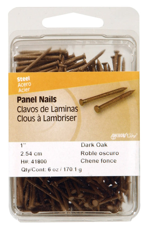 Hillman Flat 1 in. L Panel Nail Annular Ring Shank Steel 0.058 Ga. 6 oz.