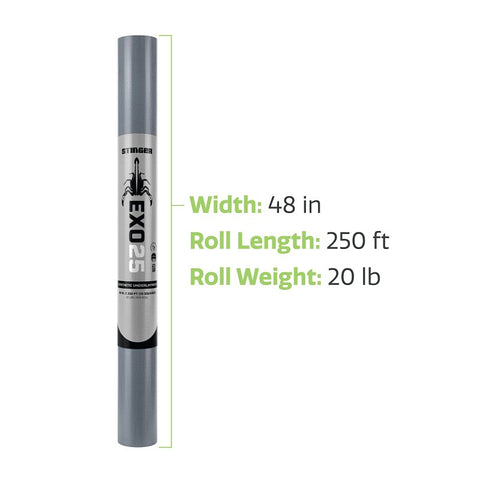 Stinger EXO25 48" x 250' Synth Felt Underlayment 7Mil 10SQRoll