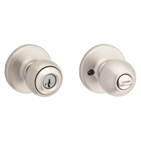 Kwikset 400P156ALRCSK3BX Entry Knob, Satin Nickel, K3 Keyway, 3 Grade, Pack of 3