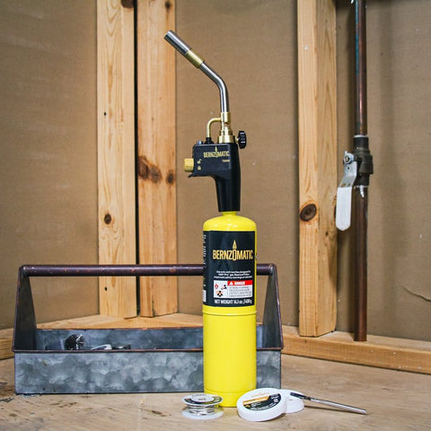 BernzOmatic TS8000BZKC Torch Kit, Propane, Trigger Start Igniter, 3400 deg F Propane, 3600 deg F MAPP, Pack of 3