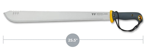 Woodland Tools Co 11-8001-100 Machete, 25-1/2 in OAL, HCS Blade, Long, Straight Blade