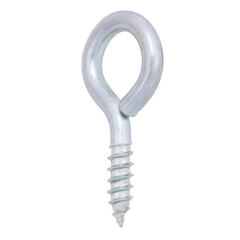Hampton 1/4 in. D X 1-7/8 in. L Zinc-Plated Steel Screw Eye 70 lb. cap. 50 pk, Pack of 50