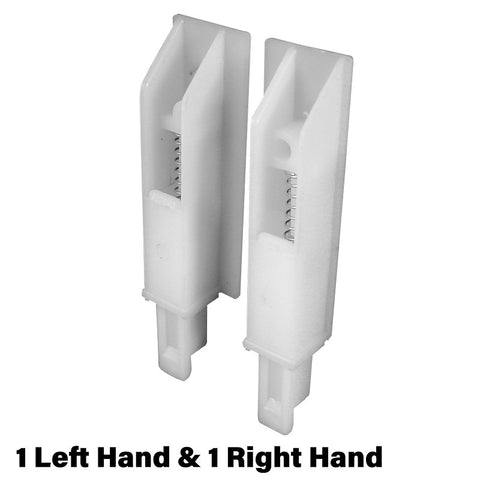 Prime-Line N 6559 Door Guide, 1-1/4 in L x 9/16 in W x 5/8 in D Dimensions, Plastic, White, 2/PK
