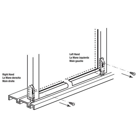 Prime-Line N 6559 Door Guide, 1-1/4 in L x 9/16 in W x 5/8 in D Dimensions, Plastic, White, 2/PK