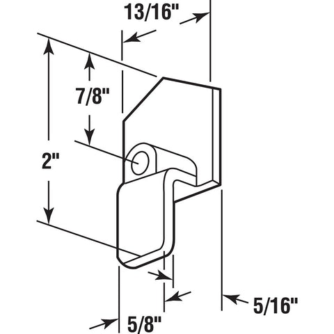 Prime-Line N 6558 Closet Door Bottom Guide, Plastic