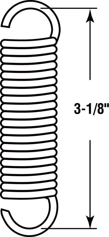 Prime-Line 3-1/8 in. L X 3/4 in. D Extension Spring 2 pk