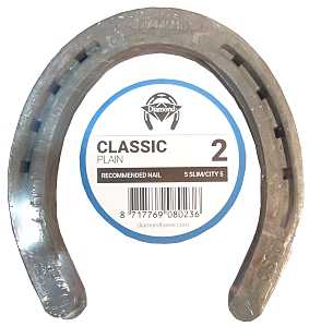 Diamond Farrier DC2PR Classic Plain Horseshoe, 1/4 in Thick, 2, Steel