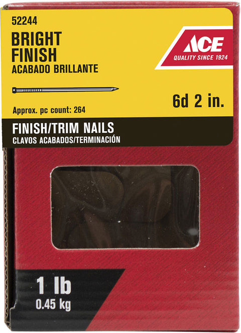 Ace Countersunk 2 in. L Finishing Nail Smooth Bright Steel 1 lb.