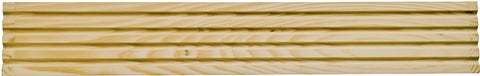 Waddell RFC37 Moulding, 3-1/4 in W, Casing, Fluted Profile, Pine, Pack of 10