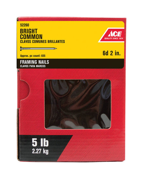Ace Round 2 in. L Common Nail Smooth Bright Steel 5 lb.