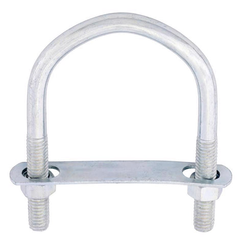 Hampton 3/8 in. X 3 in. W X 4-1/8 in. L Coarse Zinc-Plated Steel U-Bolt, Pack of 10