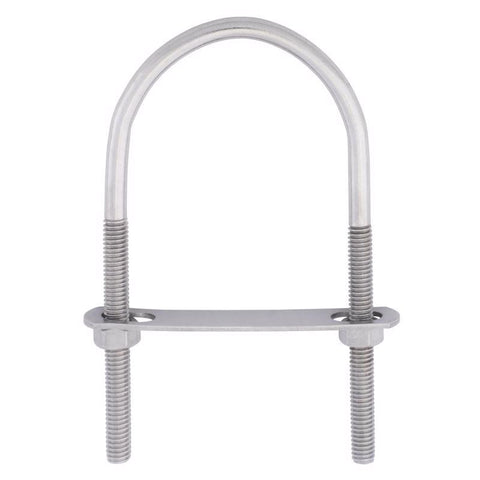 Hampton 5/16 in. X 2-1/2 in. W X 5-3/16 in. L Coarse Stainless Steel U-Bolt, Pack of 5