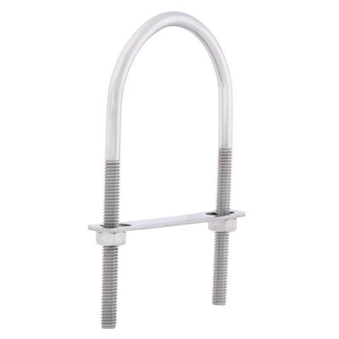 Hampton 5/16 in. X 2-1/2 in. W X 5-3/16 in. L Coarse Stainless Steel U-Bolt, Pack of 5