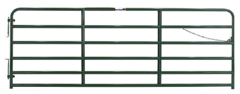 Tarter 2RG14 Bull Gate, 14 ft W Gate, 52 in H Gate, Steel Frame, Red