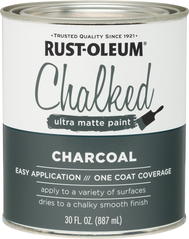 Rust-Oleum 285144 Chalk Paint, Ultra Matte, Charcoal, 30 oz, Pack of 2 ...