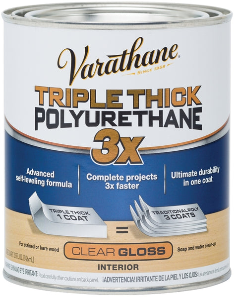 Varathane 284470 Polyurethane, Oil Base, Clear, Gloss, Liquid, 1 qt Can, 1.03 Specific Gravity, Pack of 2
