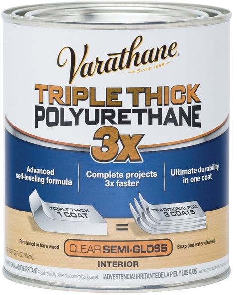 Varathane 284472 Polyurethane, Oil Base, Clear, Semi-Gloss, Liquid, 1 qt Can, 1.025 Specific Gravity, Pack of 2