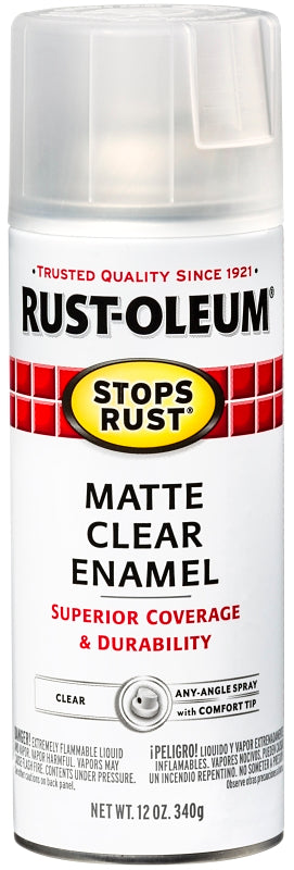 Rust-Oleum 285093 Rust Preventative Spray Paint, Matte, Clear, 12 oz, Can, Pack of 6