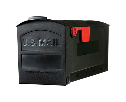 Mailbox Shell Solar Group Gibraltar Roughneck Polymer Post Mounted Mailbox Black 9-3 ...