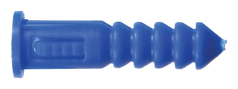 Hillman 0.164 in. Dia. x 1-1/4 in. L Plastic Round Head Ribbed Anchor 100 pk