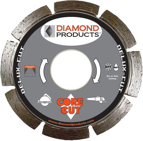 Diamond Products 21002 Circular Saw Blade, 4-1/2 in Dia, 7/8 in Arbor, Diamond Cutting Edge
