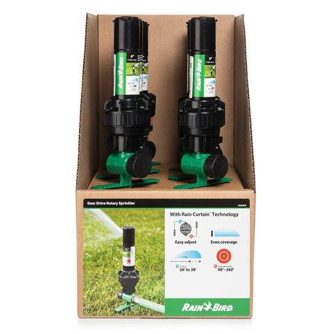Rain Bird 42SASPG Gear Drive Rotor Lawn and Garden Sprinkler, 3/4 in Connection, Female, 26 to 38 ft, Adjustable Nozzle