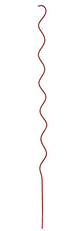 MAT Holding 901267RD6 Twisted Garden Stake, 60 in L, Steel, Red, Powder-Coated