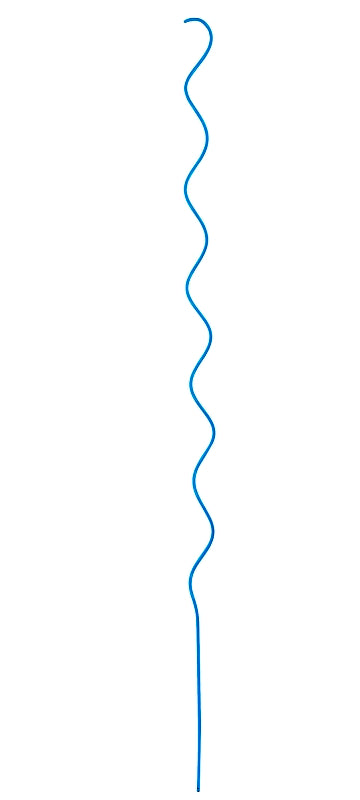 MAT Holding 901267BL6 Twisted Garden Stake, 60 in L, Steel, Blue, Powder-Coated