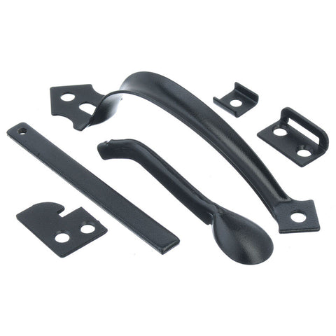 Ace Gate Thumb Latch Inswing 6-1/2 in. For Lightweight Gates and Doors Black