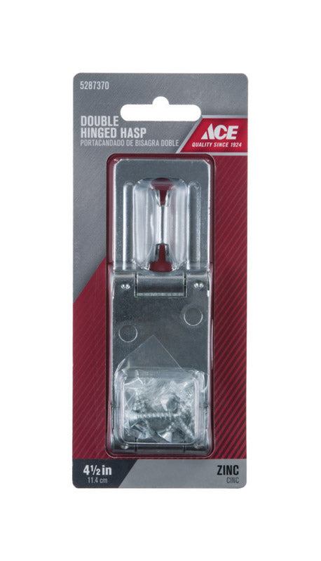 Ace Zinc 4-1/2 in. L Double Hinge Safety Hasp