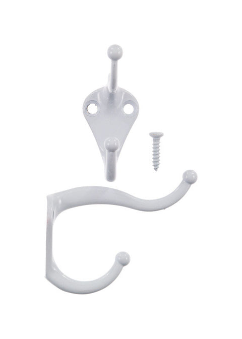 Ace Small Coat and Hat Hook 3 in. L Metal 2 pk