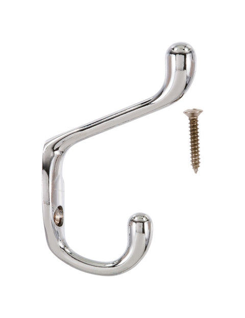 Ace Medium Heavy Duty Coat and Hat Hook 3 in. L Metal 1 pk