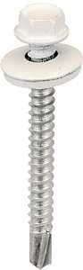 Acorn International SW-MM122W250 Screw, 2 in L, Hex Drive, Self-Drilling Point, Powder-Coated, 250/BAG