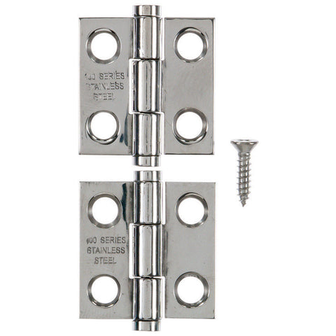 Ace 1 in. L Narrow Hinge Stainless Steel